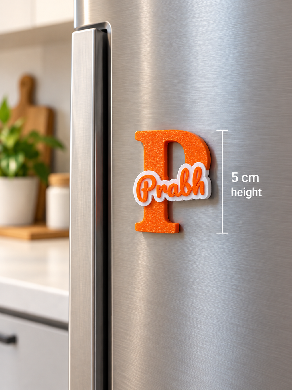 Custom 3D Printed Initial Letter & Personalised Name Fridge Magnets