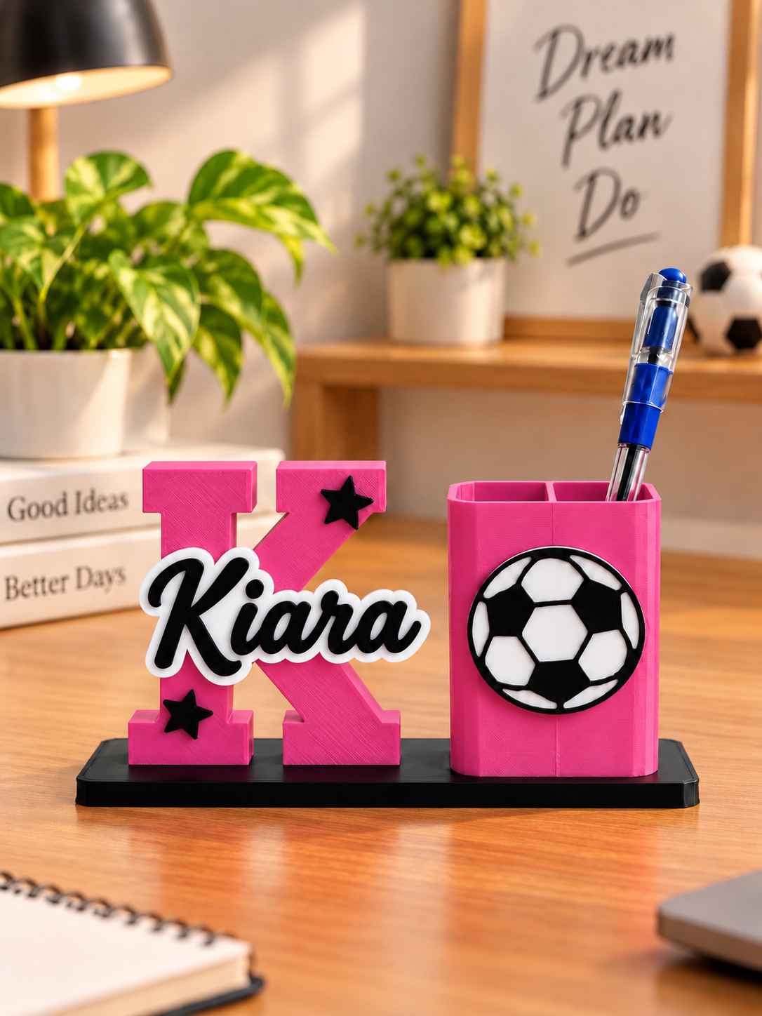 Personalised 3D Printed Name & Monogram Desk Organizer Pen Stand