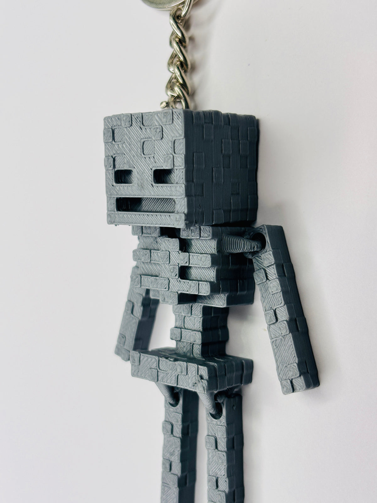 3D Printed Articulated Minecraft Skeleton Keychain