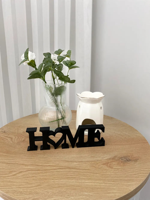 Letters home decor with heart