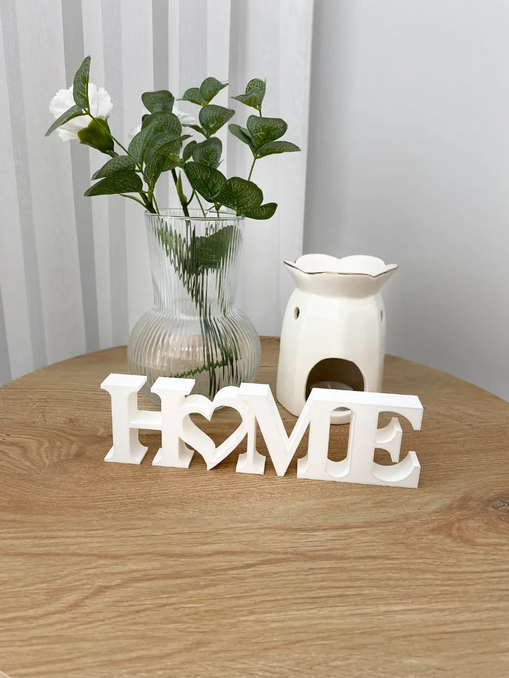 Letters home decor with heart
