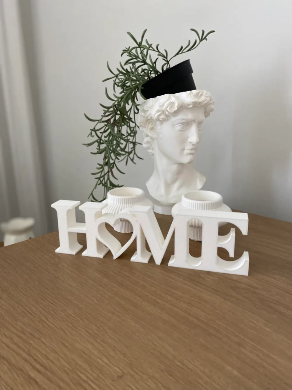 Letters home decor with heart