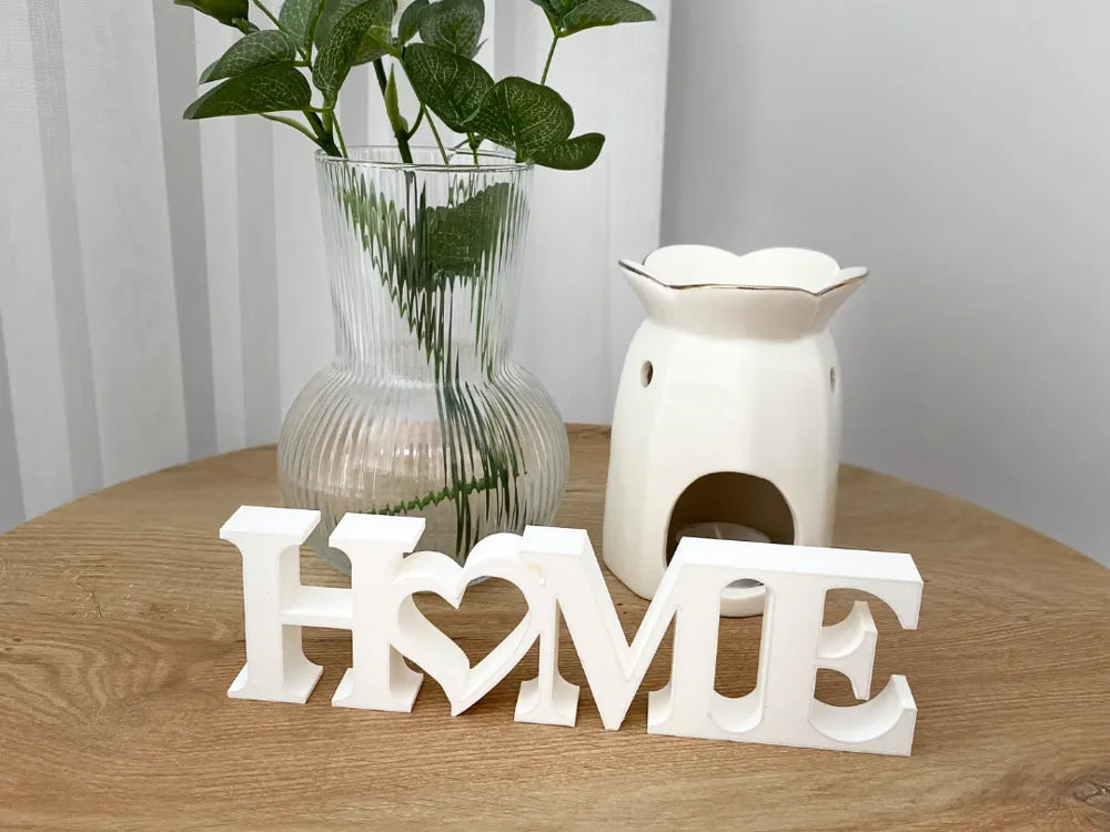 Letters home decor with heart