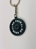 3d Printed Gym Plate Keychain "NO PAIN NO GAIN"