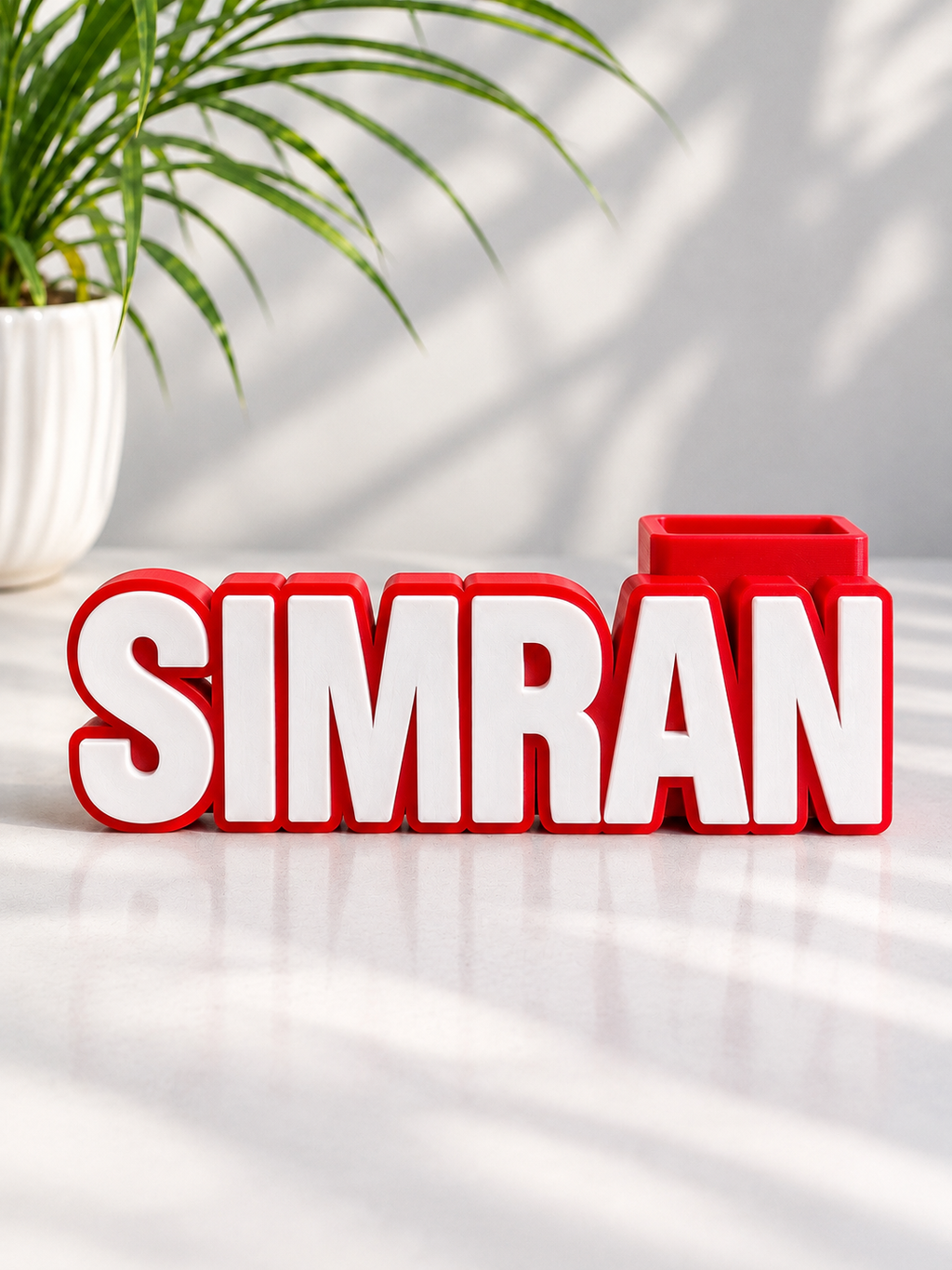Personalised 3D Printed Name Pen Holder | Desk Organizer