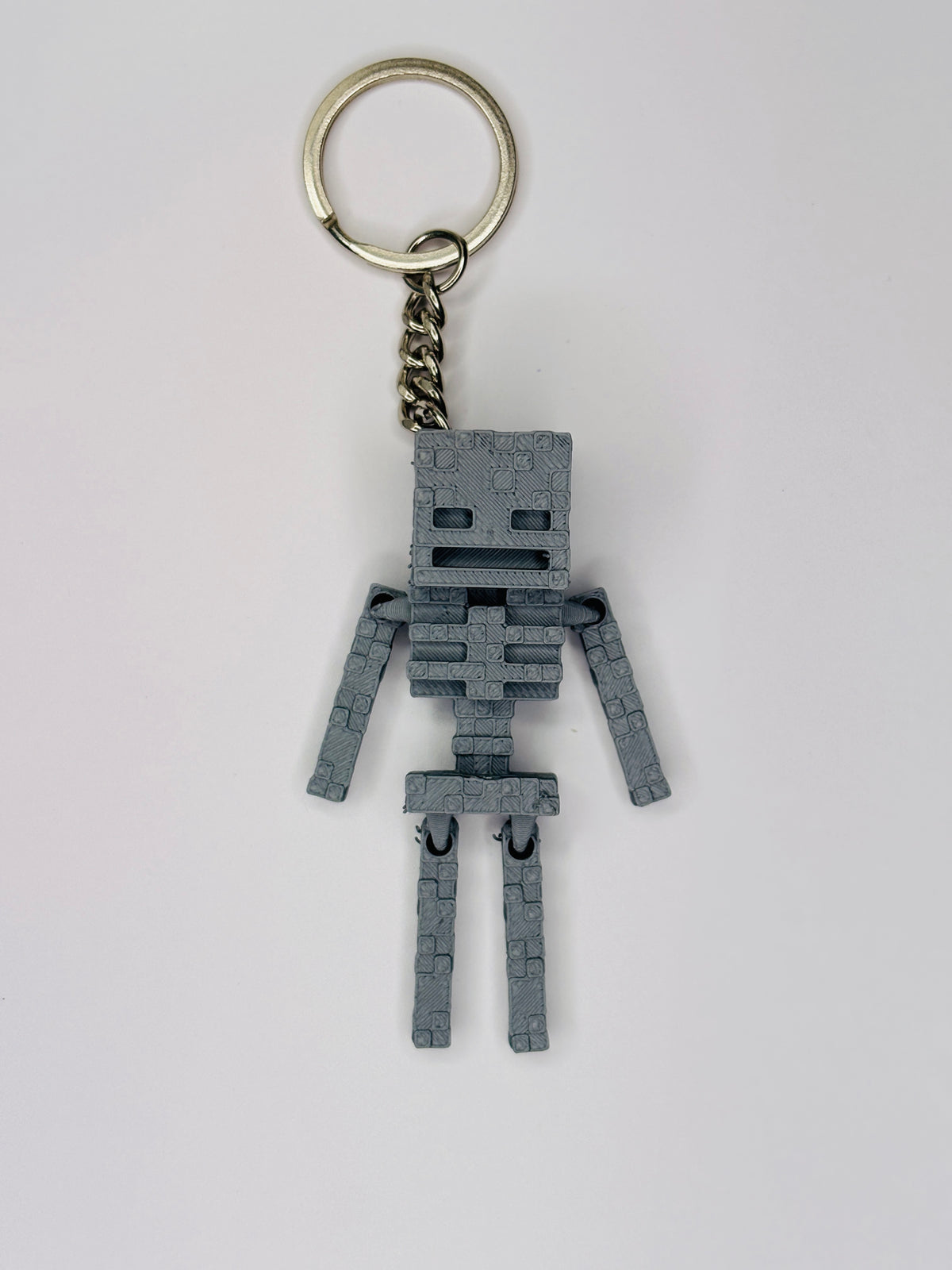 3D Printed Articulated Minecraft Skeleton Keychain
