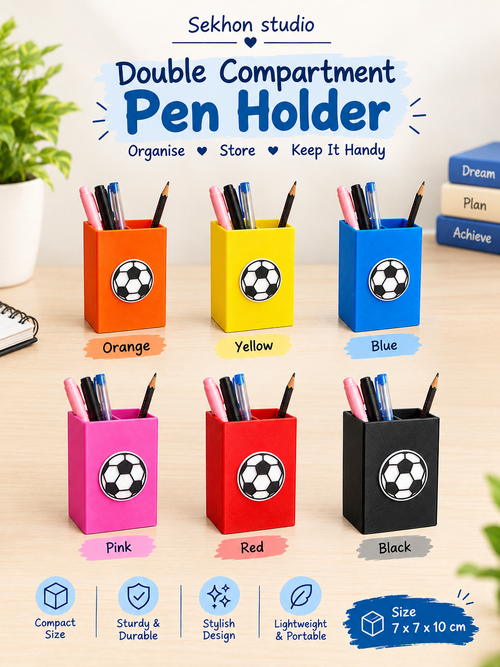 3D Printed Double Compartment Pen Holder | Sekhon Studio