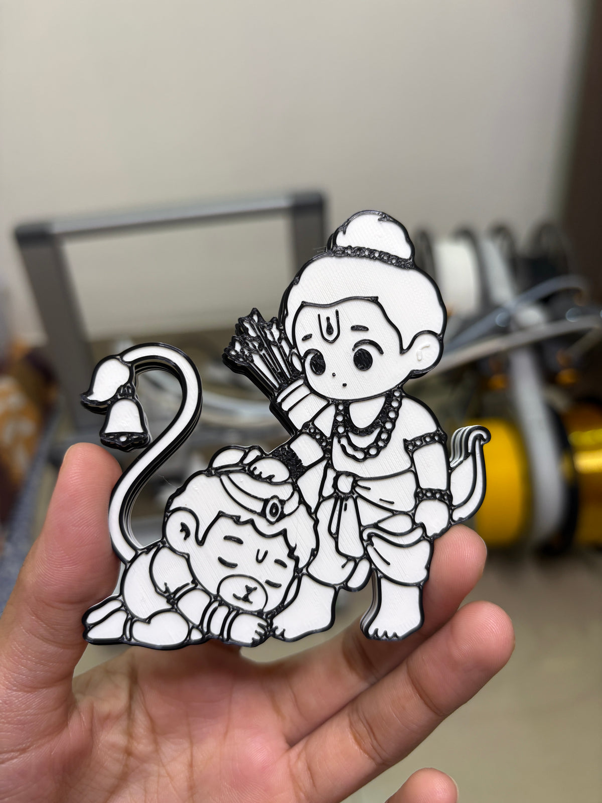 Reusable 3D Printed Ram Parivar & Hanuman Coloring Set