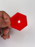 3D Printed Hexagonal Collapse Fidget Keychain