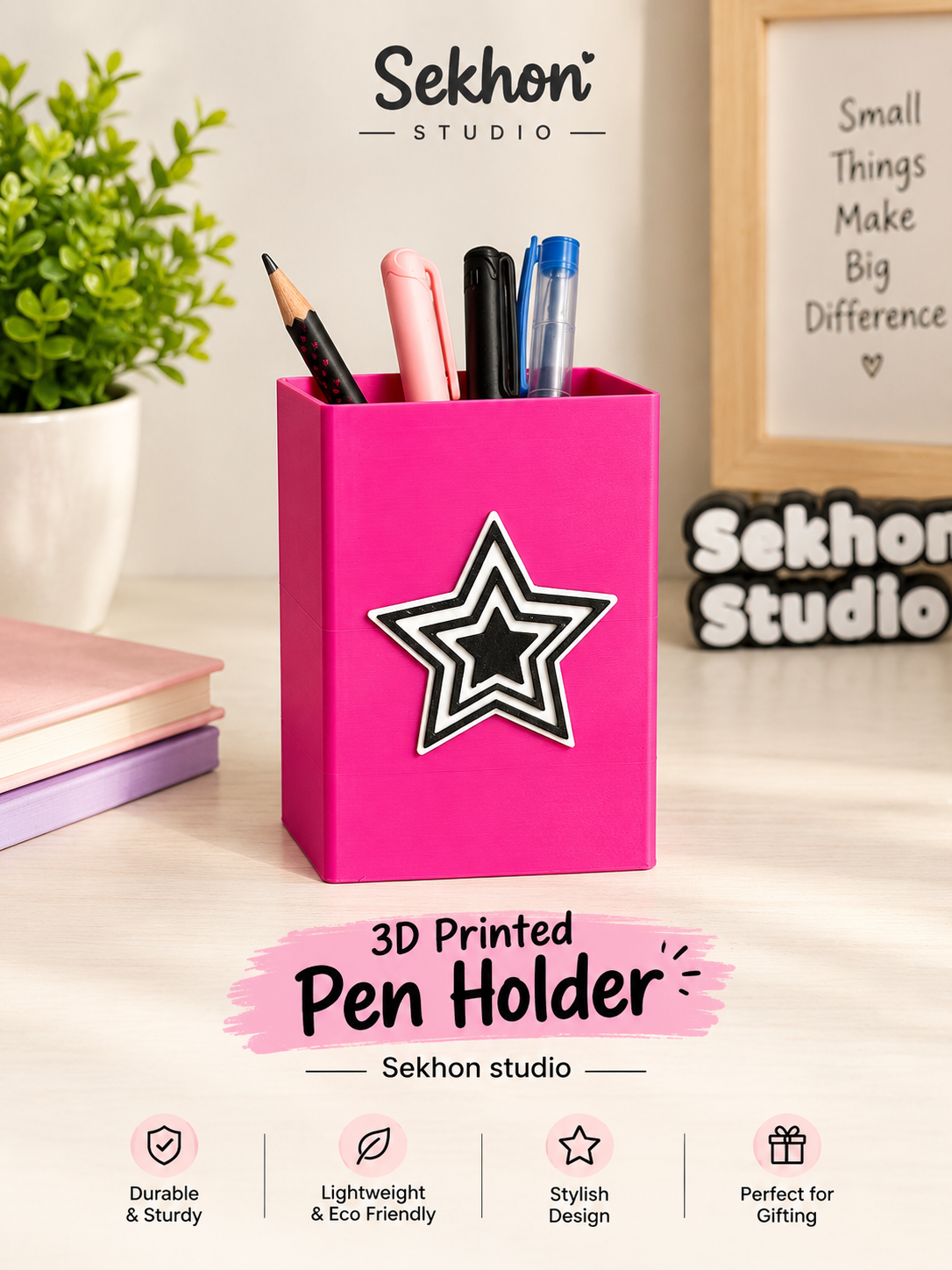 3D Printed Pen Holder | Stylish & Durable Desk Organiser