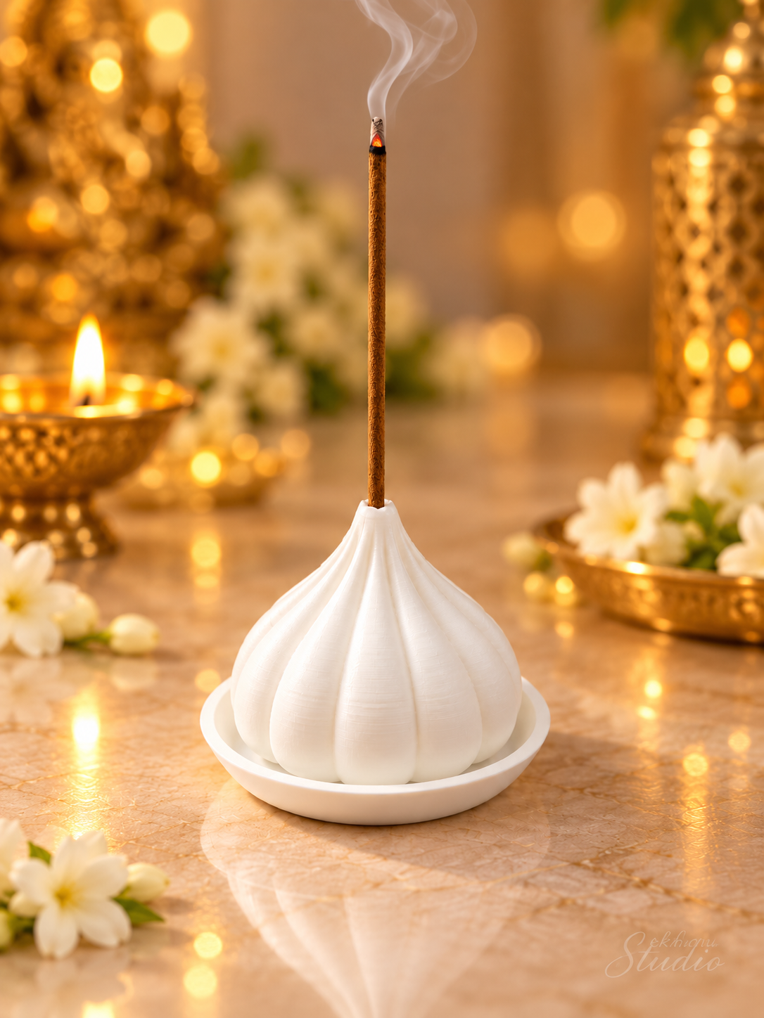 Modak Agarbatti Stand | 3D Printed Incense Holder (Pack of 2) – Sekhon Studio