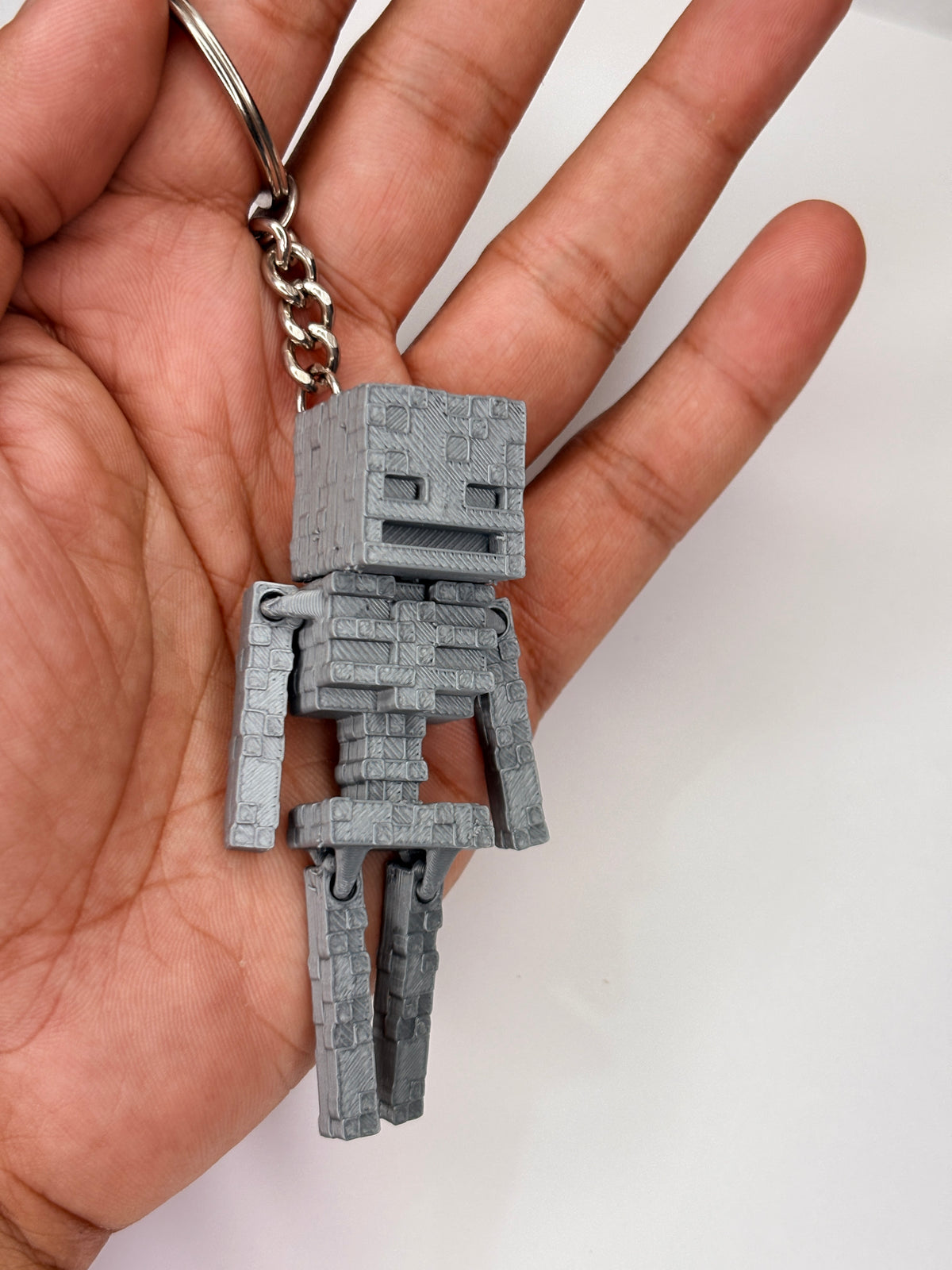 3D Printed Articulated Minecraft Skeleton Keychain