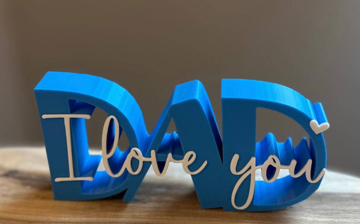 💙 3D Sign "DAD – I love you" – the perfect gift for Dad 💙