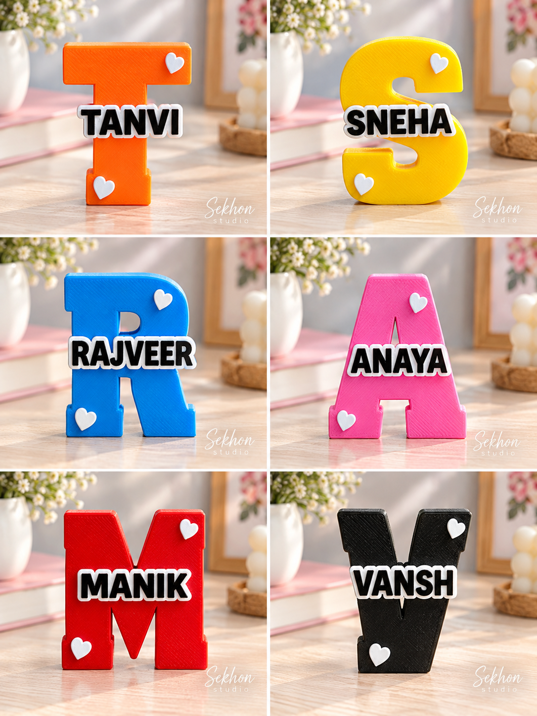 Mini Personalised Initial Name Pen Holder