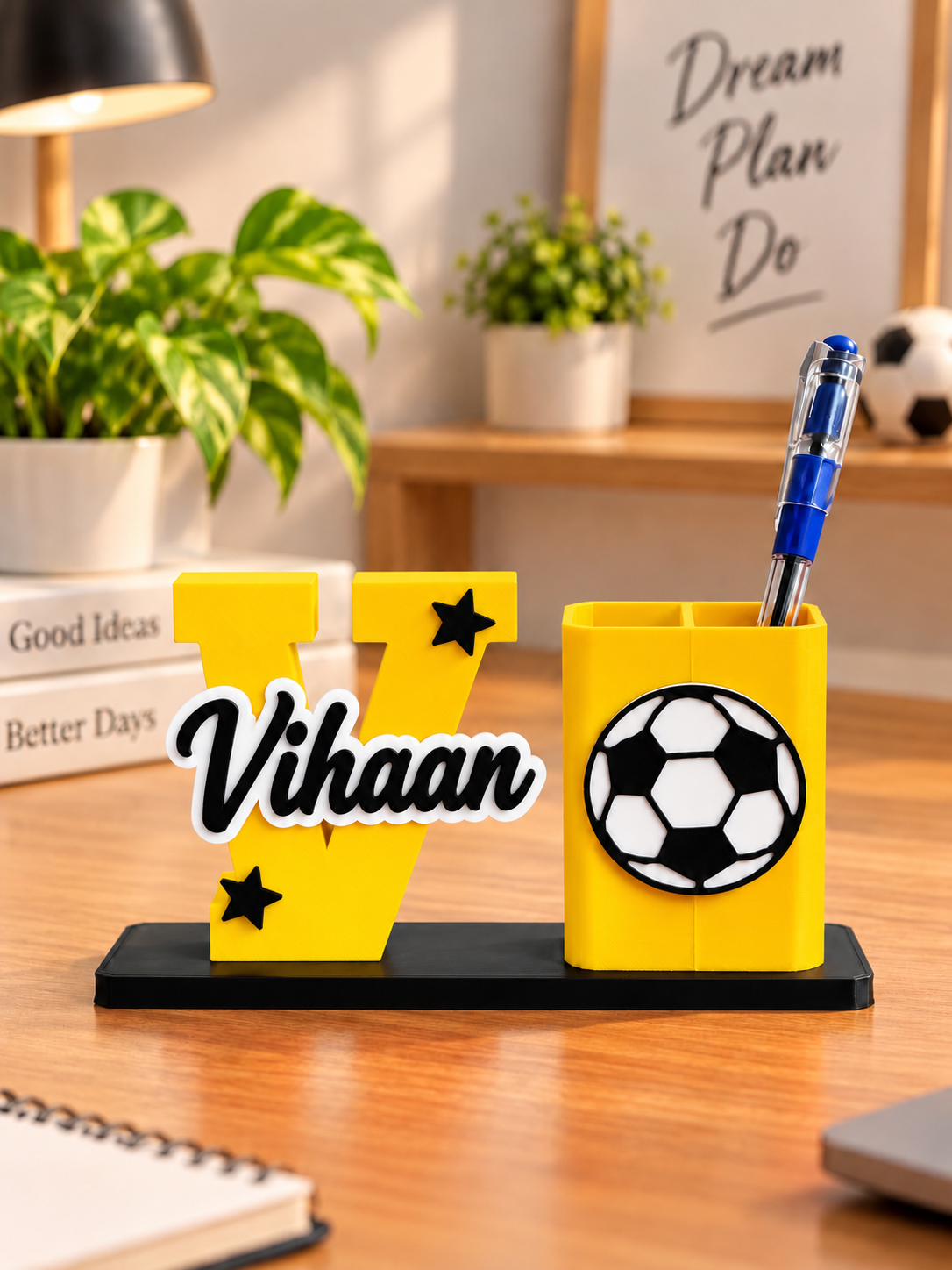 Personalised 3D Printed Name & Monogram Desk Organizer Pen Stand