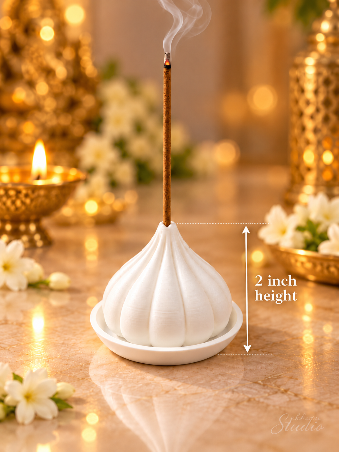 Modak Agarbatti Stand | 3D Printed Incense Holder (Pack of 2) – Sekhon Studio