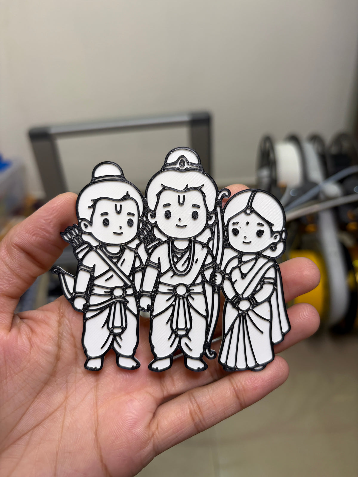Reusable 3D Printed Ram Parivar & Hanuman Coloring Set