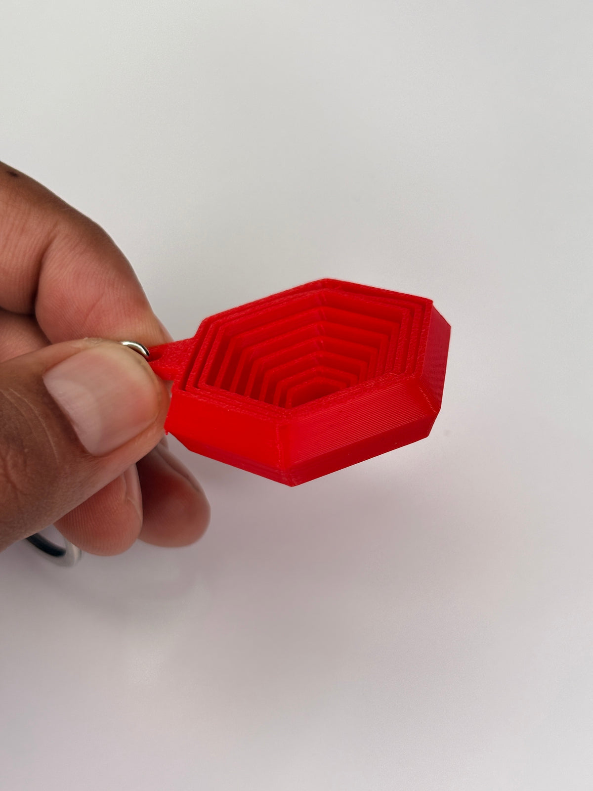 3D Printed Hexagonal Collapse Fidget Keychain