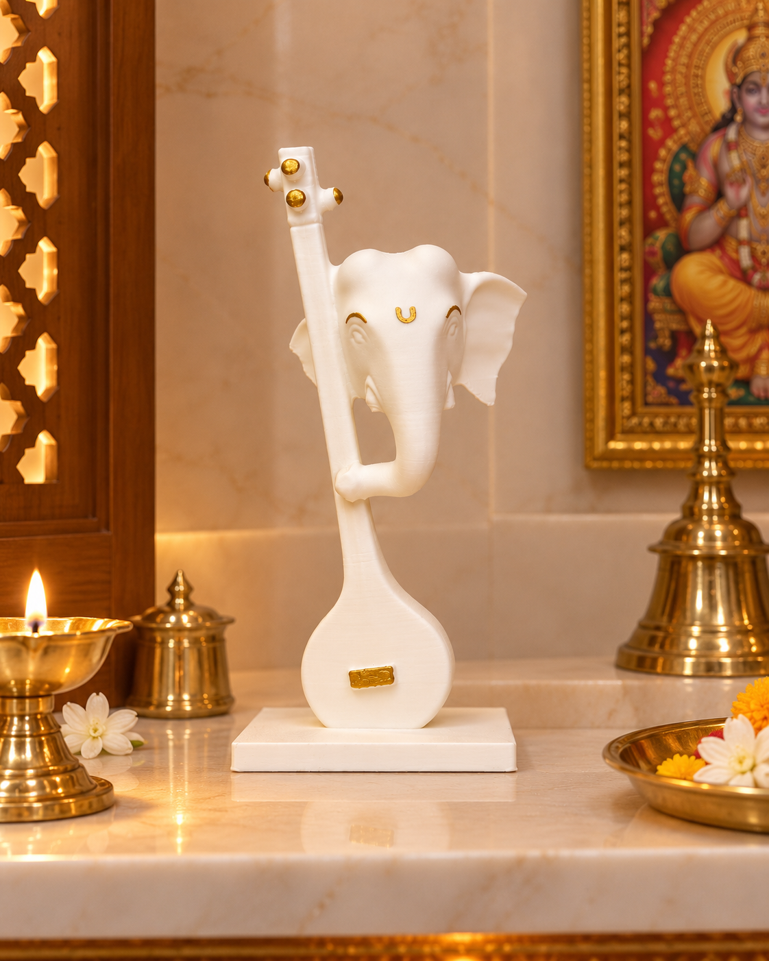 3D Printed Lord Ganesha Musical Idol