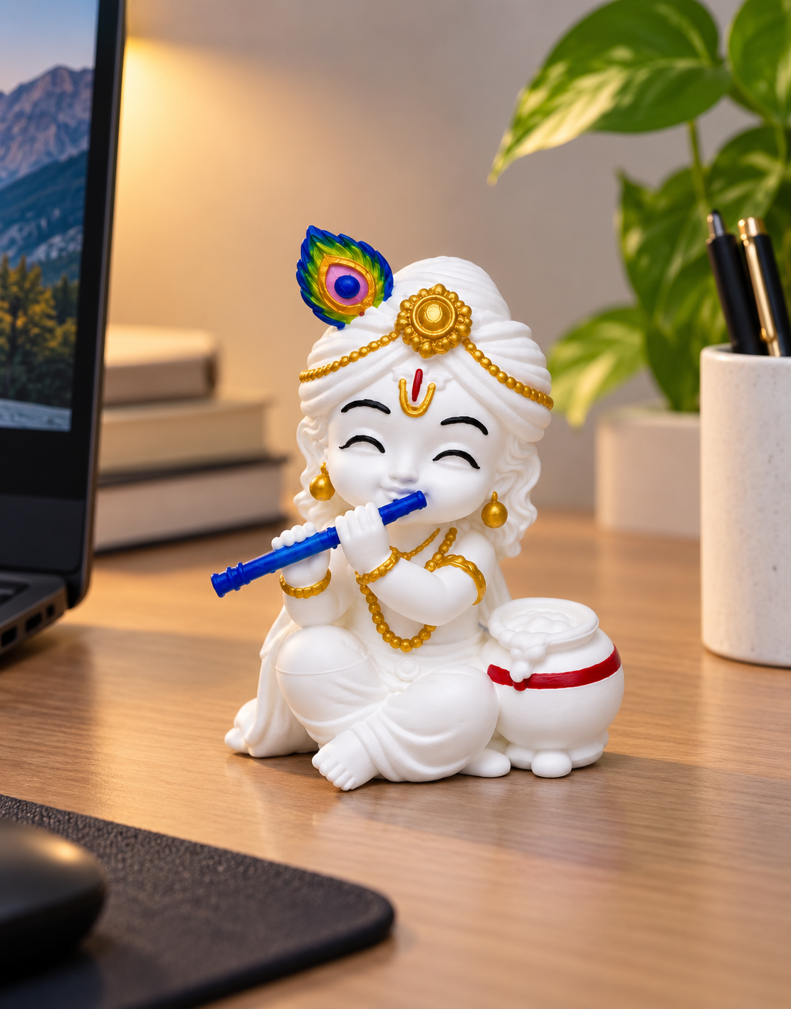 Little Krishna with Flute – 3D Printed Decorative Idol