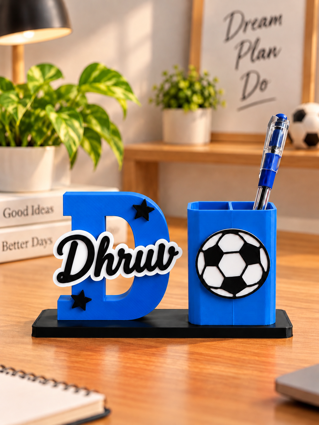 Personalised 3D Printed Name & Monogram Desk Organizer Pen Stand