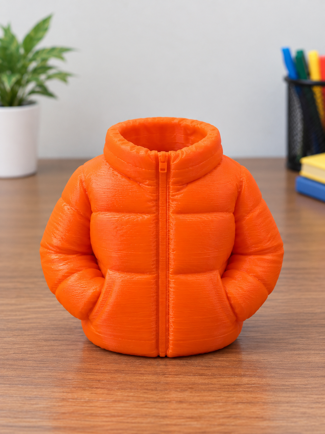 Puffer Jacket Pen Holder