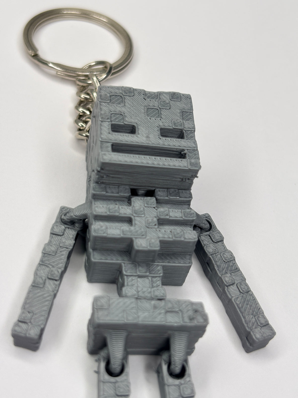 3D Printed Articulated Minecraft Skeleton Keychain
