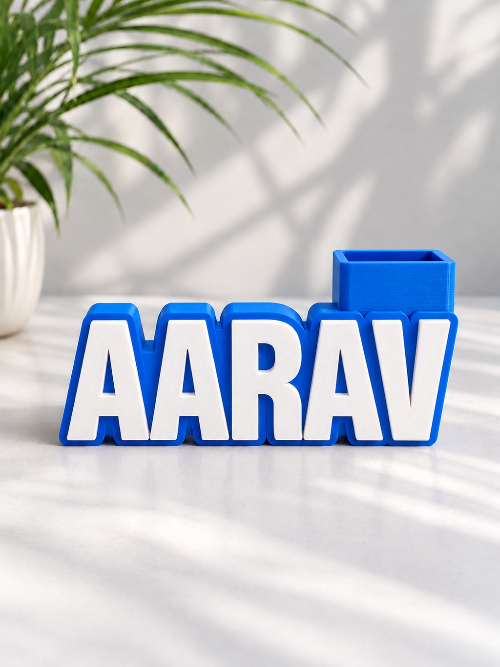 Personalised 3D Printed Name Pen Holder | Desk Organizer