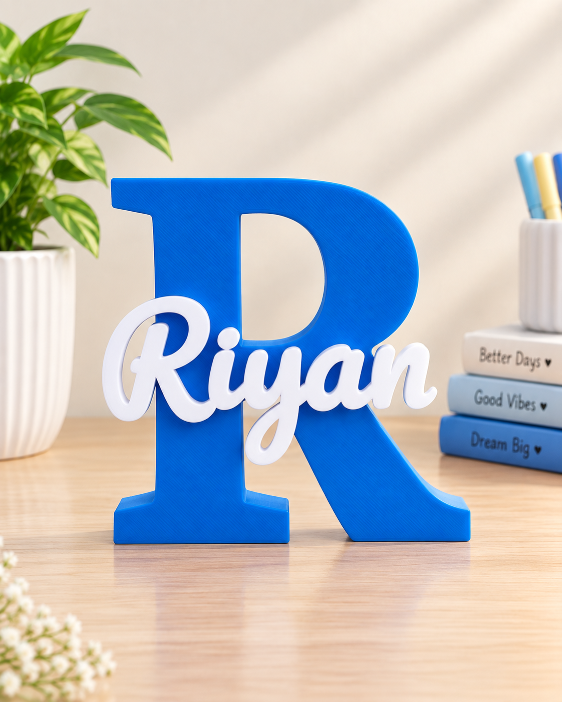 Custom 3D Printed Initial & Full Name Stand
